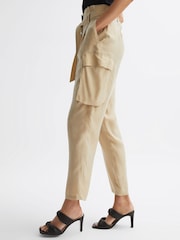 Reiss Black Eliza Slip on Leather Sandal Heels - Image 3 of 5