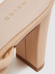 Reiss Almond Emmy Leather Strappy Block Heels - Image 5 of 5