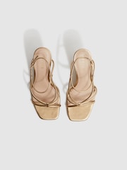 Reiss Bronze Daisey Strappy Wedge Heels - Image 2 of 5