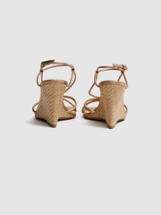 Reiss Bronze Daisey Strappy Wedge Heels - Image 3 of 5