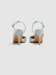 Reiss Blue Cecily Pointed Court Shoes - Image 4 of 6