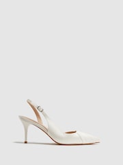 Reiss Off White Cecily Pointed Court Shoes - Image 1 of 5