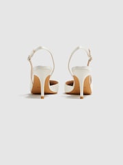 Reiss Off White Cecily Pointed Court Shoes - Image 4 of 5