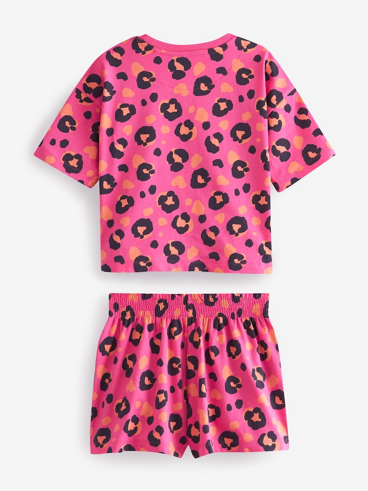 Turquoise/Pink/Lilac Short Pyjamas 3 Pack (3-16yrs) - Image 2 of 4