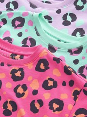 Turquoise/Pink/Lilac Short Pyjamas 3 Pack (3-16yrs) - Image 3 of 4