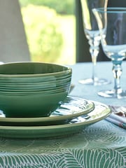 Nina Campbell 12 Piece Green Meadow Dinner Set - Image 3 of 5