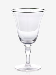 Nina Campbell Set of 4 Clear with Green Rim Meadow Wine Glasses - Image 5 of 5
