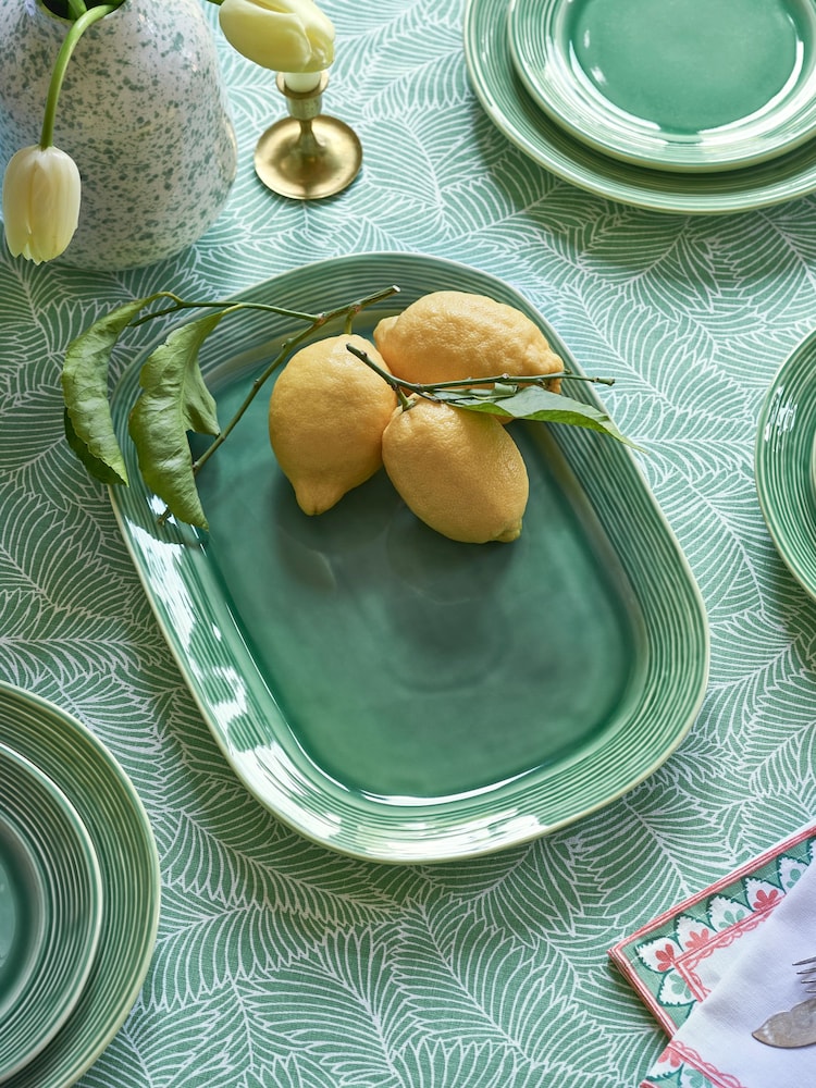 Nina Campbell Green Meadow Serving Platter - Image 1 of 5