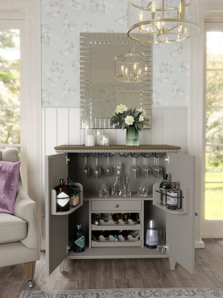 Laura Ashley Grey Hanover Drinks Cabinet - Image 2 of 4