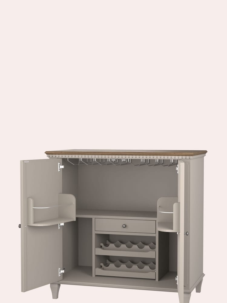 Laura Ashley Grey Hanover Drinks Cabinet - Image 4 of 4