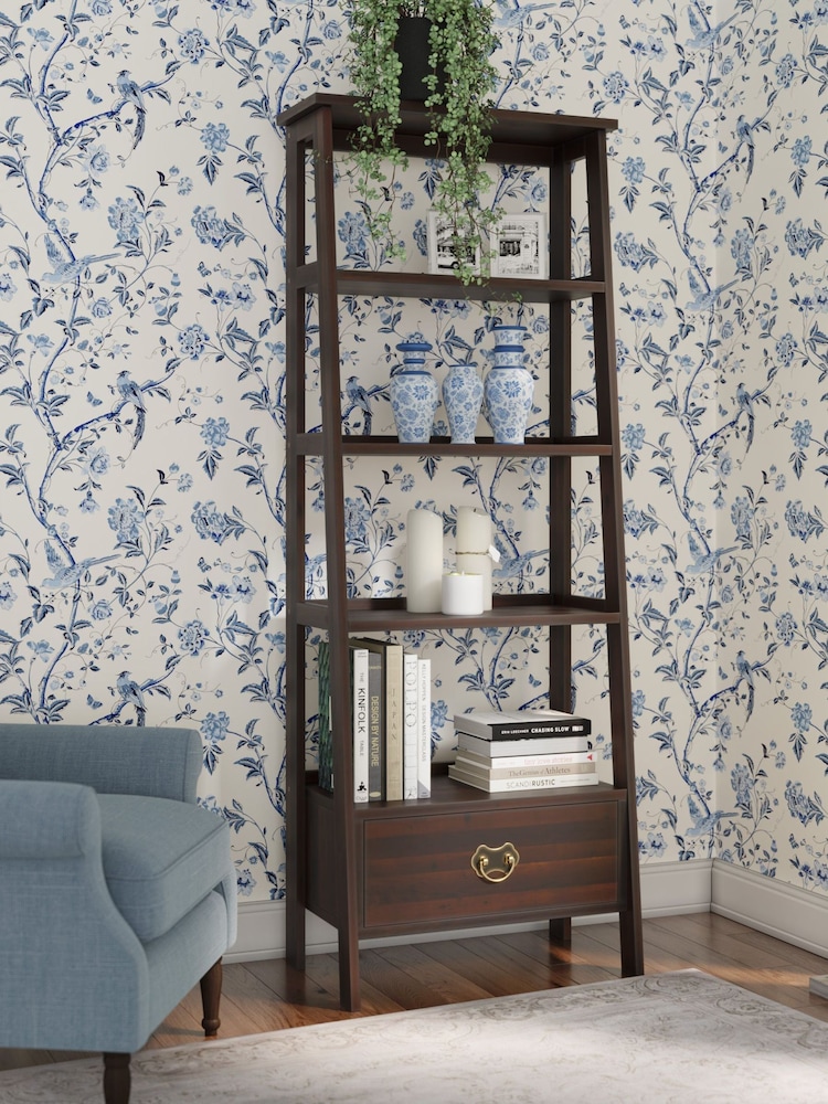 Laura Ashley Dark Chestnut Garrat Ladder Shelving Unit - Image 1 of 4