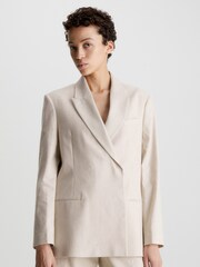 Calvin Klein Natural Linen Tailored Blazer - Image 1 of 5