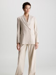 Calvin Klein Natural Linen Tailored Blazer - Image 3 of 5