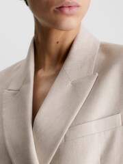Calvin Klein Natural Linen Tailored Blazer - Image 4 of 5