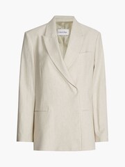 Calvin Klein Natural Linen Tailored Blazer - Image 5 of 5