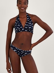 Monsoon Blue Batik Print Scallop Bikini Bottoms with Recycled Polyester - Image 3 of 4