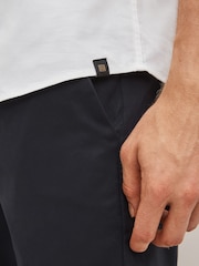 White Slim Fit Stretch Oxford Short Sleeve Shirt - Image 4 of 7