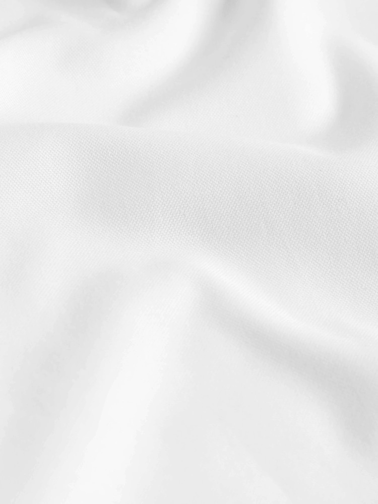 White Slim Fit Stretch Oxford Short Sleeve Shirt - Image 7 of 7