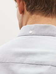 Light Grey Stretch Oxford Long Sleeve Shirt - Image 4 of 8