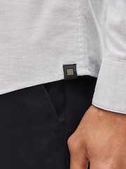 Light Grey Stretch Oxford Long Sleeve Shirt - Image 5 of 8