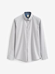 Light Grey Stretch Oxford Long Sleeve Shirt - Image 6 of 8