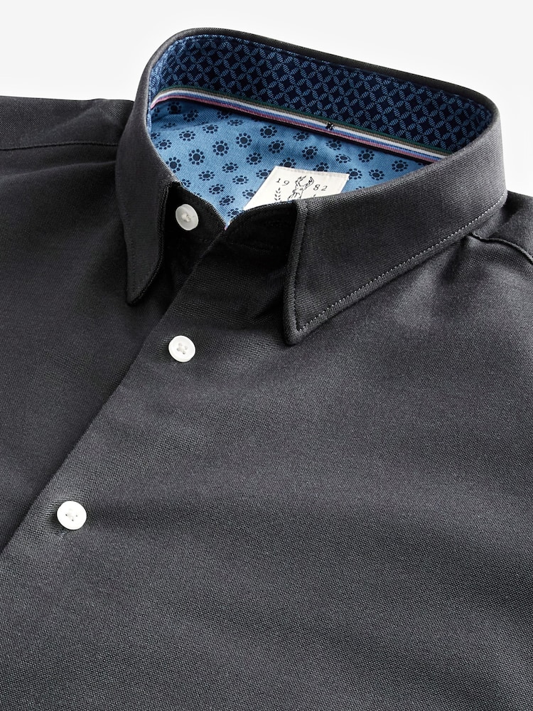 Gri cenuşiu - Cămașă Croială slim fit Stretch Oxford cu mânecă lungă - Image 6 of 7