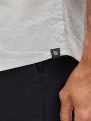 Light Grey Slim Fit Stretch Oxford Short Sleeve Shirt - Image 5 of 8