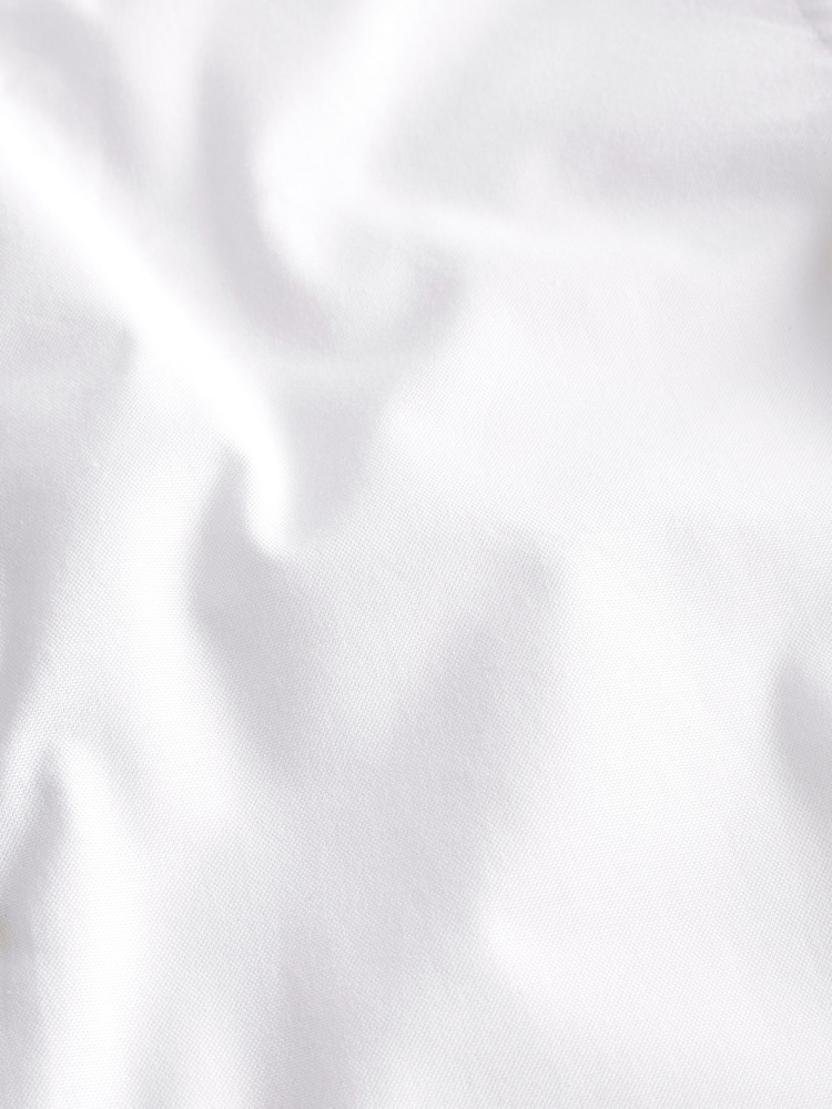 White Slim Fit Stretch Oxford Long Sleeve Shirt - Image 7 of 7