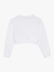 Trotters London White Little Sophie Cropped Cotton Cardigan - Image 2 of 3