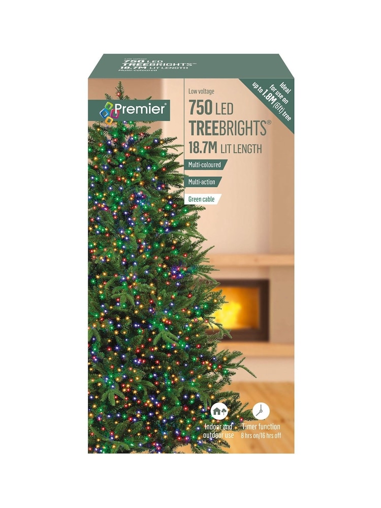 Premier Decorations Ltd Rainbow 750 LED Tree Brights 18.7m Christmas Lights with Timer - Image 2 of 5