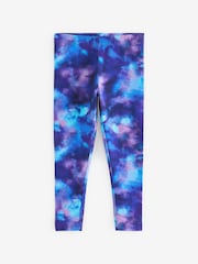 Blue/Purple Tie Dye Printed Leggings (3-16yrs) - Image 1 of 2