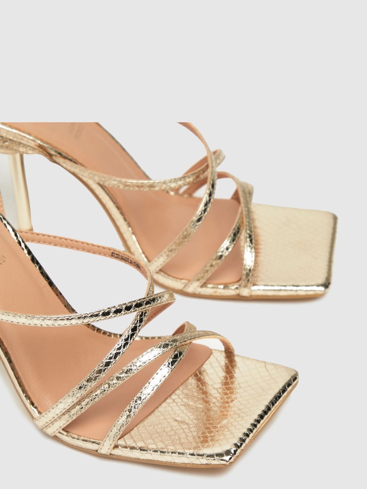 Schuh Gold Sadie Strappy Sandals - Image 2 of 3