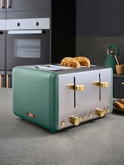 Tower Jade Green Cavaletto 4 Slice Toaster 1800W - Image 1 of 8