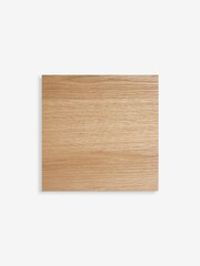 Dark Natural Oak Veneer 6 Seater Wavy Edge Dining Table - Image 5 of 6