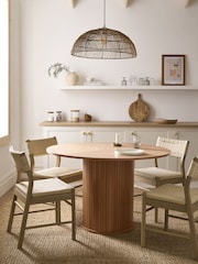 Light Natural Conway Oak Veneer Dining Table - Image 1 of 5