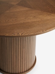 Dark Natural Conway Oak Veneer Dining Table - Image 5 of 5