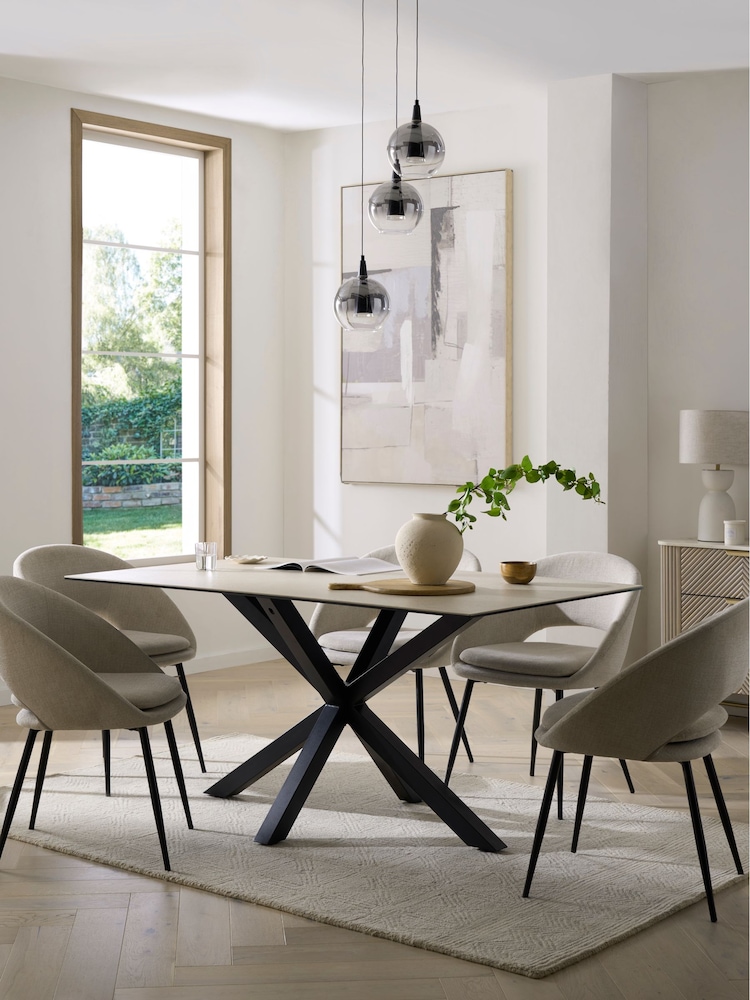 Natural Ceramic Astoria Ceramic 6 Seater Dining Table - Image 1 of 6