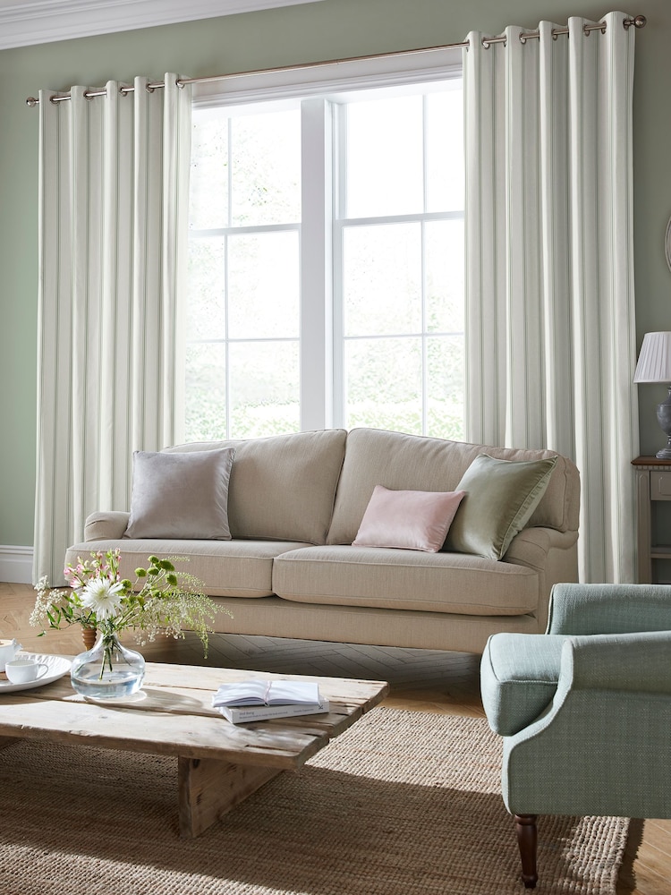 Laura Ashley Fresh Green 100% Cotton Farnworth Made to Measure Curtains - Image 2 of 9