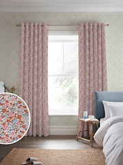Laura Ashley Crimson 100% Cotton Loveston Made to Measure Curtains - Image 1 of 9