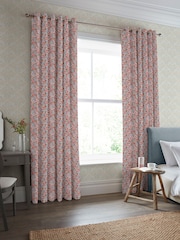 Laura Ashley Crimson 100% Cotton Loveston Made to Measure Curtains - Image 2 of 9