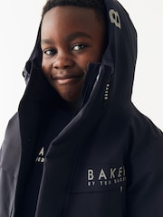 Baker by Ted Baker Navy Waterproof Parka Coat - Image 12 of 13