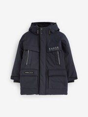 Baker by Ted Baker Navy Waterproof Parka Coat - Image 2 of 13