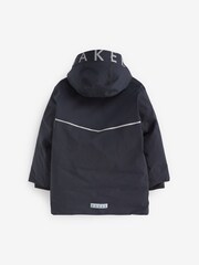 Baker by Ted Baker Navy Waterproof Parka Coat - Image 3 of 13