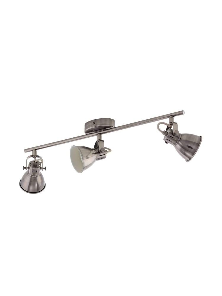 Eglo Cream Seras Antiquenickel 3 Lights Pendant Ceiling Light - Image 2 of 3