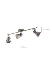 Eglo Cream Seras Antiquenickel 3 Lights Pendant Ceiling Light - Image 3 of 3