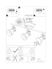 Eglo Cream Seras Antiquenickel 3 Lights Pendant Ceiling Light - Image 5 of 5