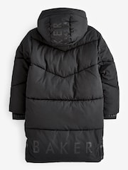 Dolg črn nepremočljiv plašč Baker by Ted Baker - Slika 13 iz 15