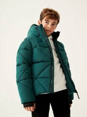Baker by Ted Baker Shower Resistant Green Padded Coat - Image 1 of 12