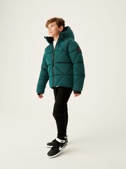 Baker by Ted Baker Shower Resistant Green Padded Coat - Image 3 of 12