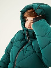 Baker by Ted Baker Shower Resistant Green Padded Coat - Image 4 of 12